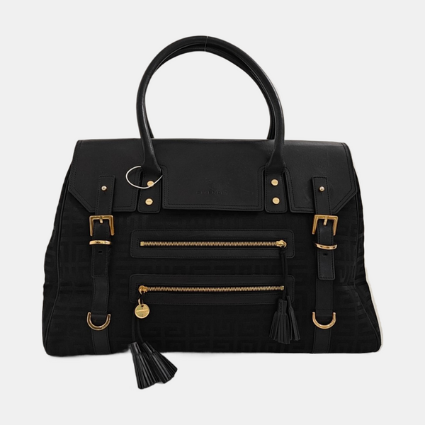 Canvas Top Handle Bag Black