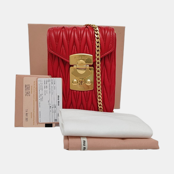Matelassé Lambskin Red