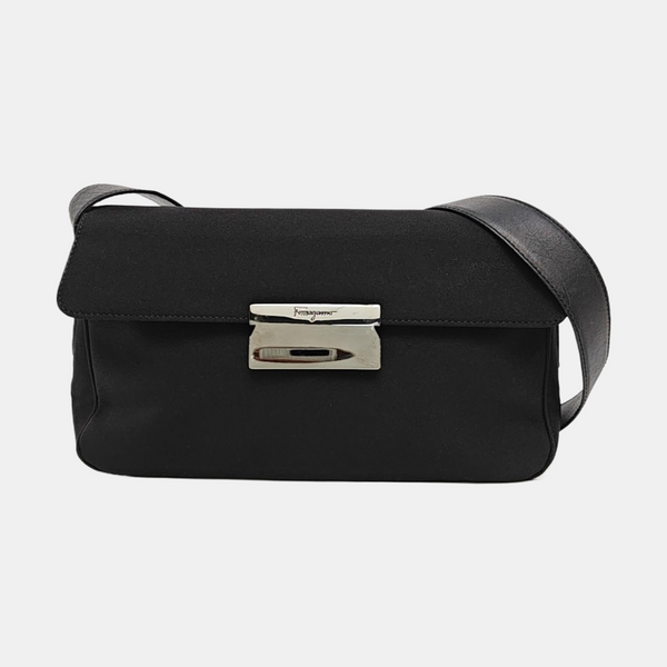 Fabric Shoulder Bag Black