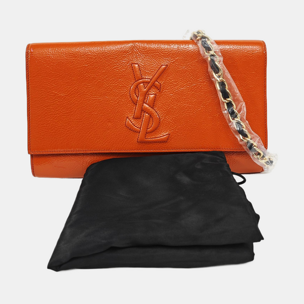 BELLE JOUR Quilted Patent Leather Orange