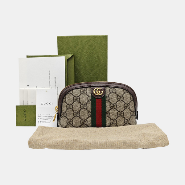 Ophidia Mini Monogram Coated Canvas Beige