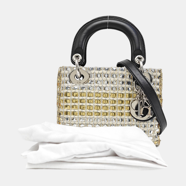 Lady Dior Mini Fabric Multicolor