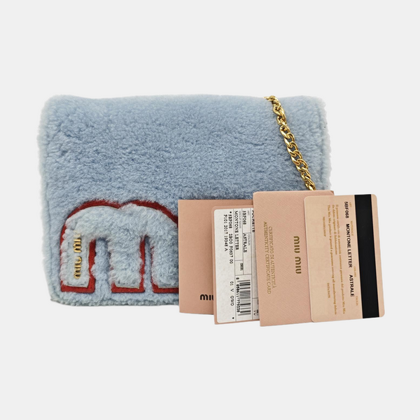 Fabric Shoulder Bag Blue