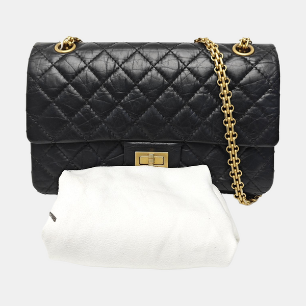 2.55 225 (small) Quilted Calfskin Black