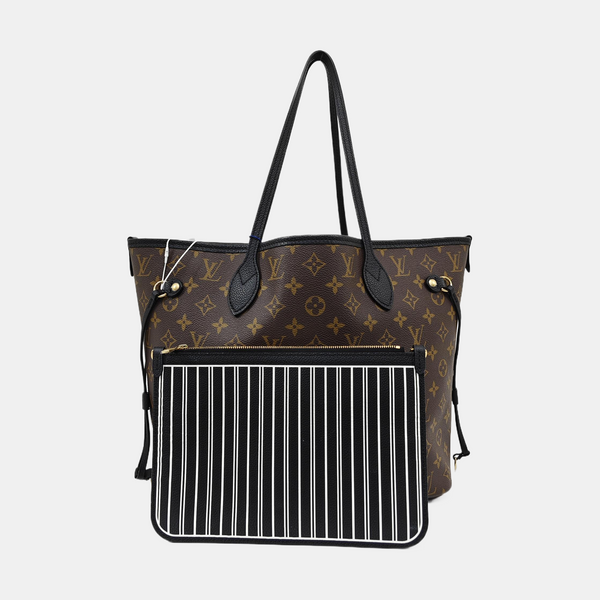 NEVERFULL INSIDE OUT MM Monogram Calfskin Black