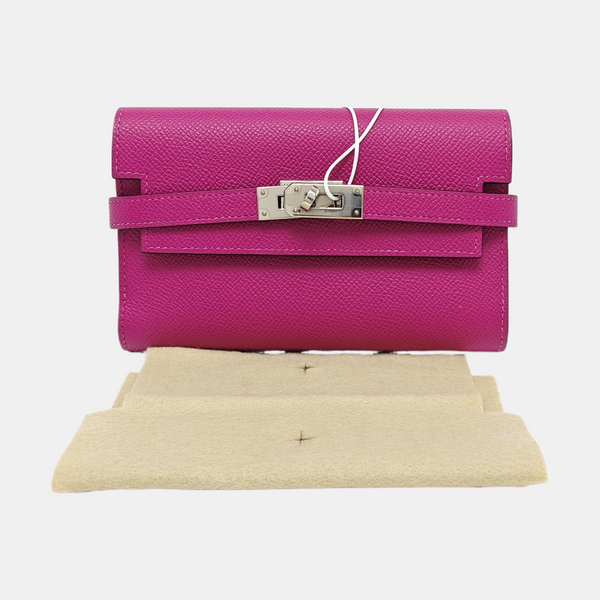 Kelly Medium Epsom Purple Wallet