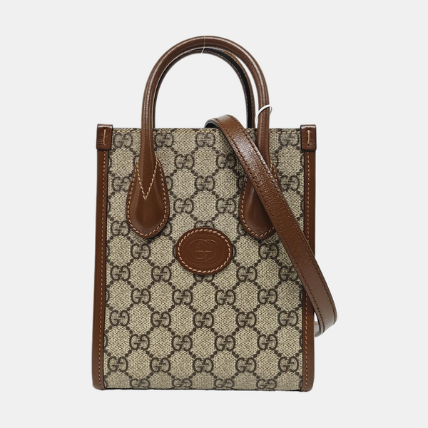 Retro Mini Monogram Coated Canvas Beige