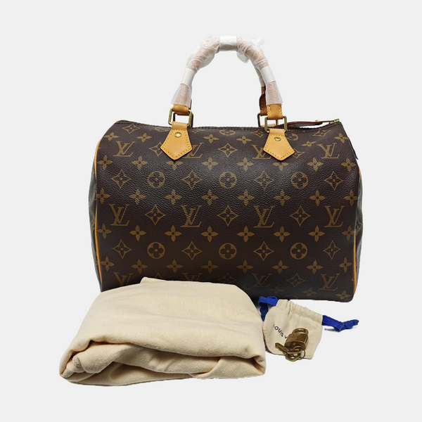 SPEEDY 30 Monogram Coated Canvas Brown
