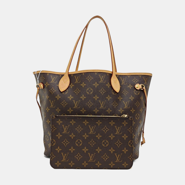 NEVERFULL MM Monogram Coated Canvas Brown