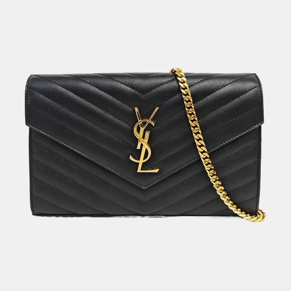 MONOGRAM Medium Chevron Calfskin Black