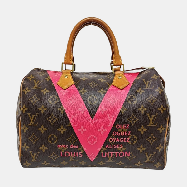 SPEEDY 30 Monogram Coated Canvas Brown