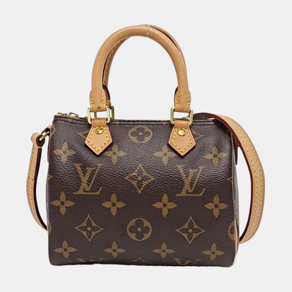 SPEEDY Nano Monogram Coated Canvas Brown