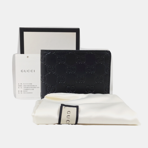 Signature Monogram Calfskin Black Wallet