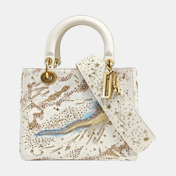 Lady Dior Medium Lambskin White