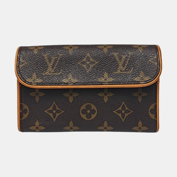FLORENTINE Monogram Coated Canvas Brown