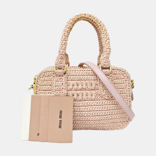 Fabric Shoulder Bag Pink