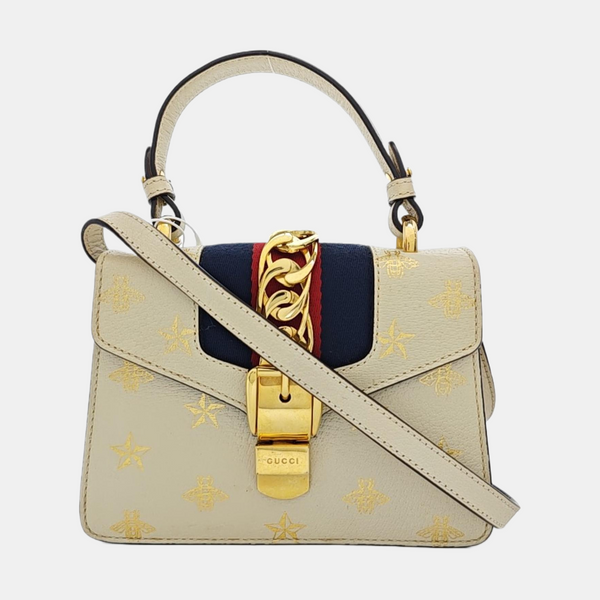 Sylvie Mini Calfskin White