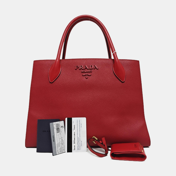 Monochrome Saffiano Calfskin Red
