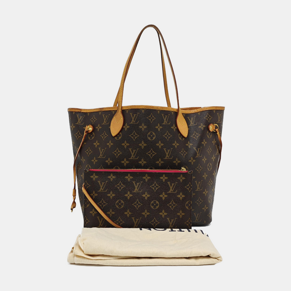 NEVERFULL MM Monogram Coated Canvas Brown
