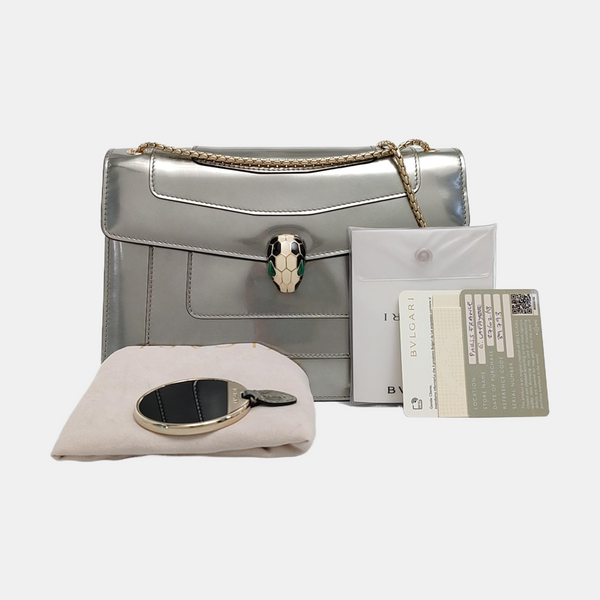 SERPENTI FOREVER Medium Calfskin Silver