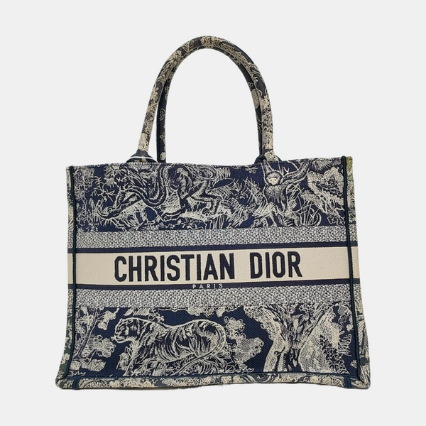 Book Tote Medium Fabric Blue