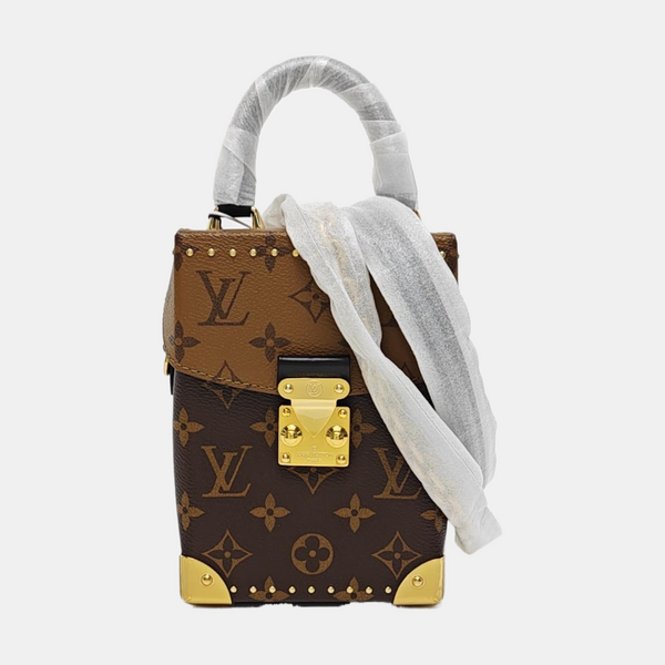 CAMERA BOX Monogram Coated Canvas Brown