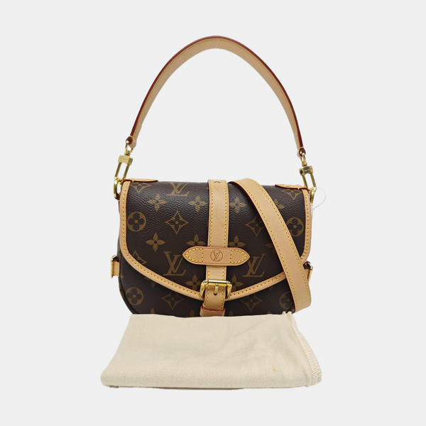 SAUMUR BB Monogram Coated Canvas Brown