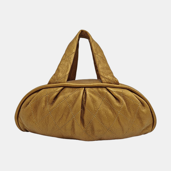 Quilted Deer Leather Gold