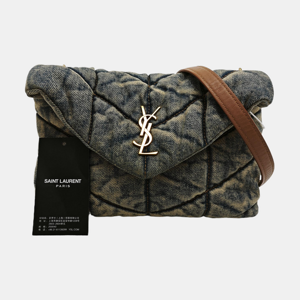 PUFFER Mini Quilted Denim Blue