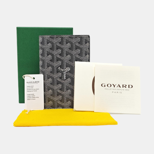 Saint-Marc Coated Canvas Gray Card Holder