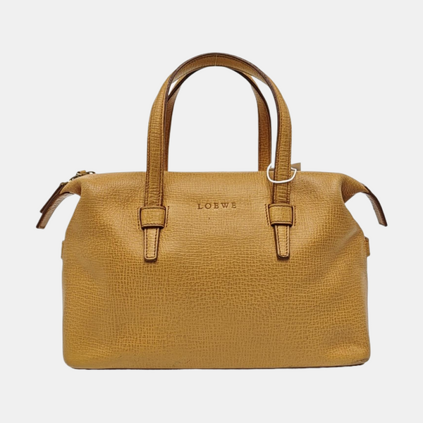 Calfskin Top Handle Bag Brown