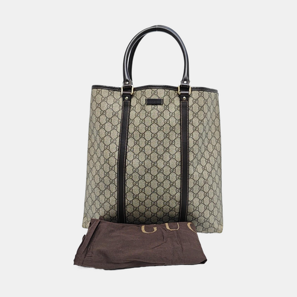 Monogram Coated Canvas Tote Bag Beige