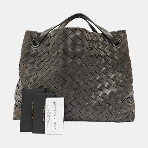 Lambskin Top Handle Bag Green