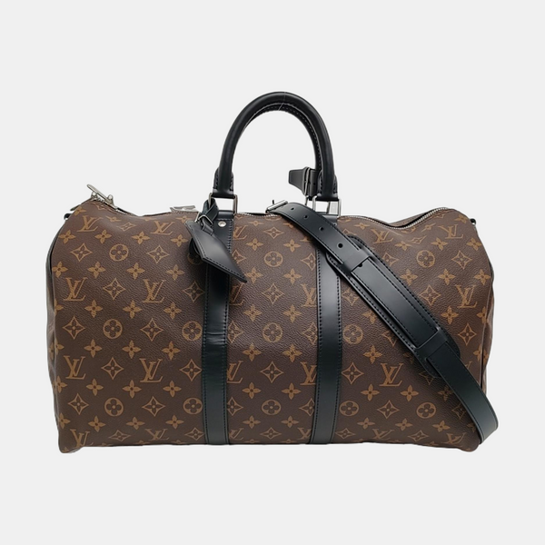 KEEPALL 45 Monogram Coated Canvas Brown