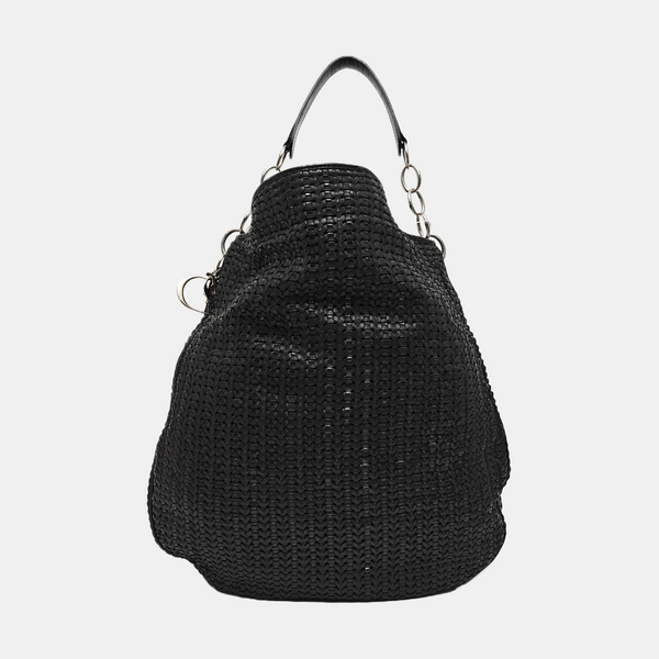 Calfskin Top Handle Bag Black