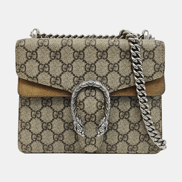 Dionysus Mini Monogram Coated Canvas Beige