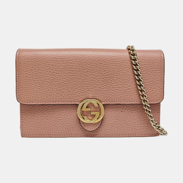 Interlocking G Small Calfskin Pink