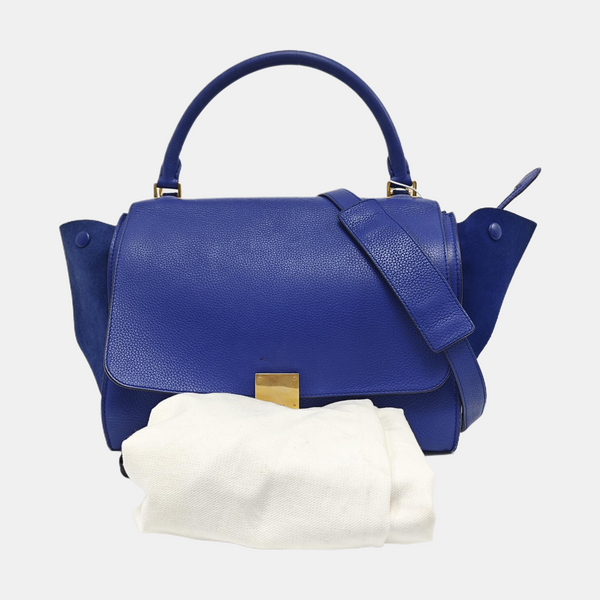 TRAPEZE Medium Calfskin Blue