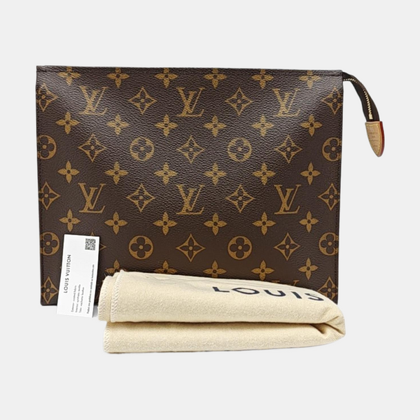 TOILET POCKET 26 Monogram Coated Canvas Brown