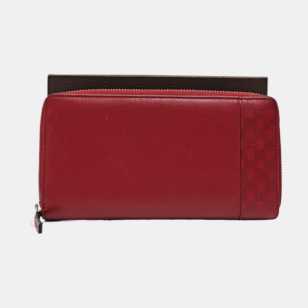 Monogram Calfskin Wallet Red