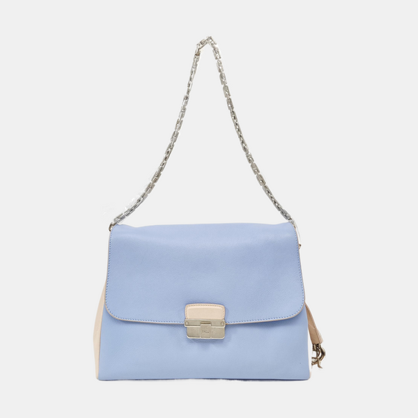 Calfskin Shoulder Bag Blue