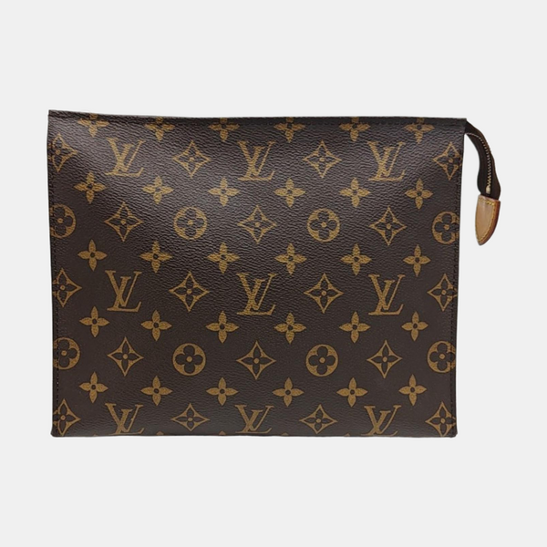 TOILET POCKET 26 Monogram Coated Canvas Brown