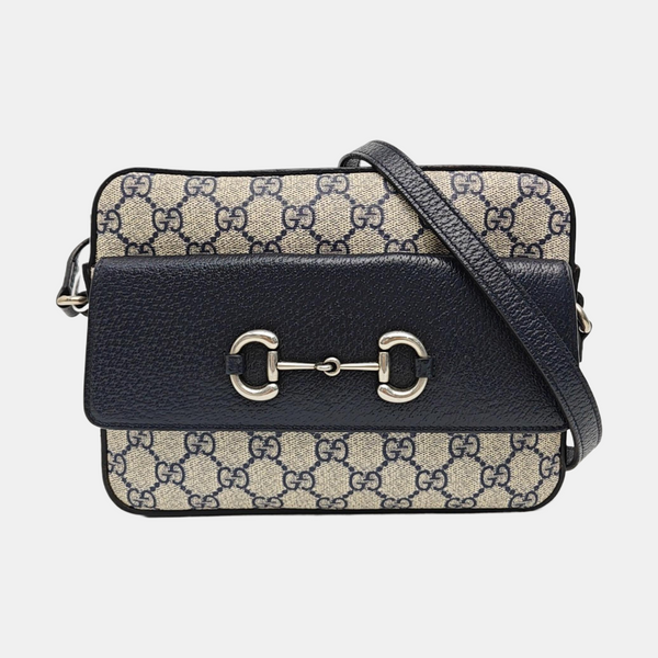 Horsebit 1955 Small Monogram Coated Canvas Beige
