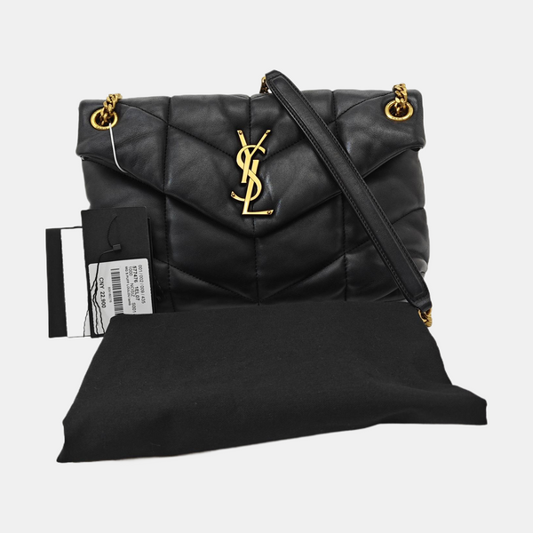 PUFFER Small Quilted Lambskin Black