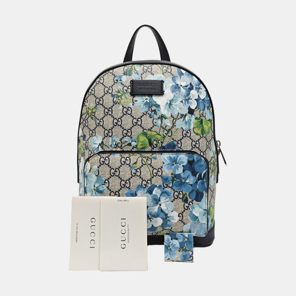 GG Blooms Small Monogram Coated Canvas Black
