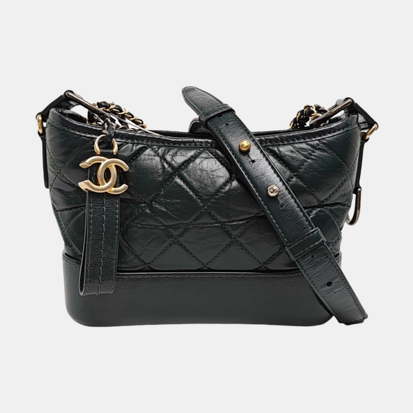 GABRIELLE Small Quilted Calfskin Green