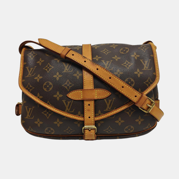 SAUMUR 30 Monogram Coated Canvas Brown