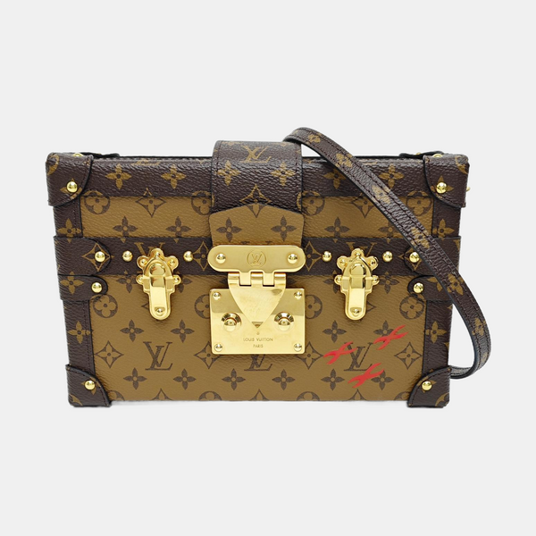 PETITE MALLE Monogram Coated Canvas Brown
