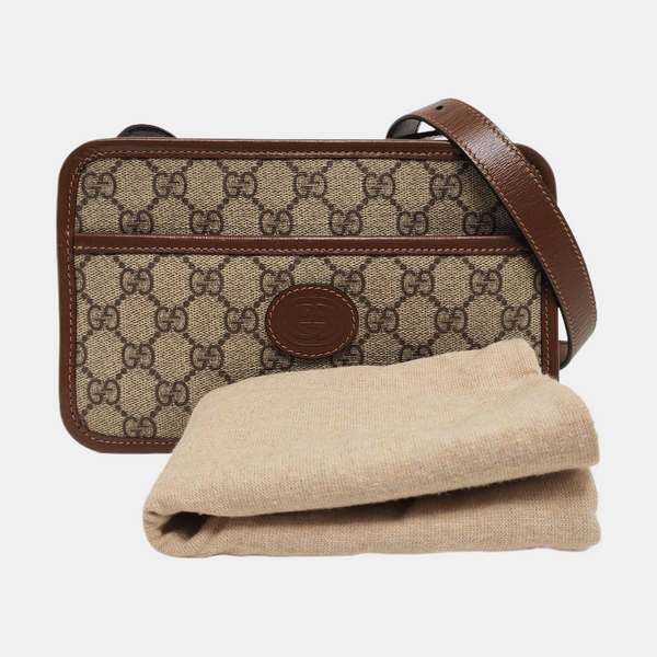 GG Supreme Mini Monogram Coated Canvas Beige