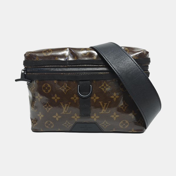 Monogram Coated Canvas Shoulder Bag PM Brown
